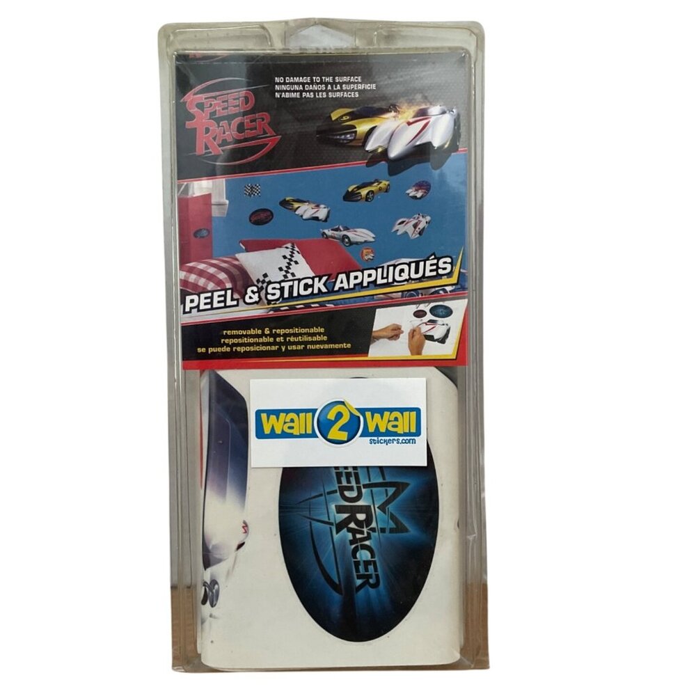 RoomMates Speed Racer Peel and Stick Appliqués Warner Bros Wall Decals Decor New